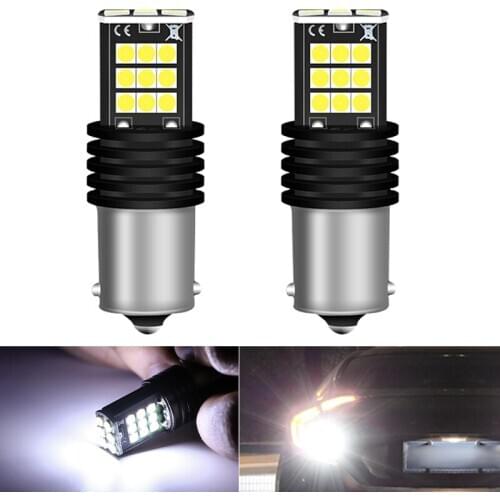 2x Super Bright Signal Lamp 1156 BA15S Led LED For Car Reverse Brake Backup Light For Skoda Superb Octavia 2 FL 2010 2011 2012