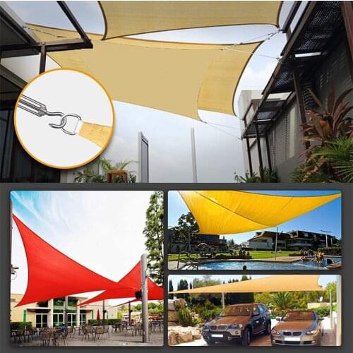 2x2 / 3x3x3 Square Garden Swimming Pool Outdoor Beach Camping UV Proof Awning Waterproof Sunscreen Awning Sail Canopy