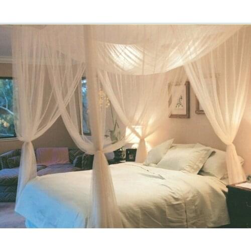 4 Colours Four Corner Home Practical Mosquito net made of polyester fiber With Storage Bag Protection Bedroom 190*210*240cm