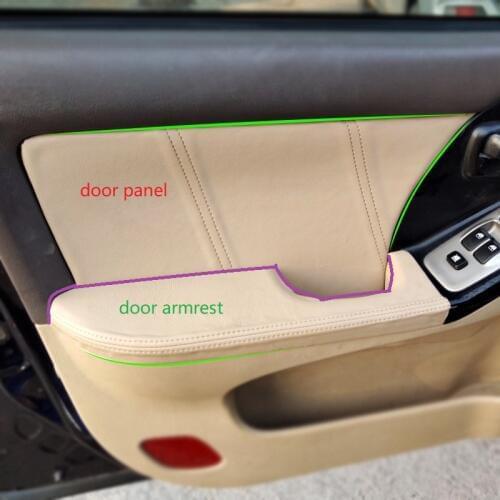 4pcs Car Styling Microfiber Leather Interior Door Armrest Panel Cover Trim For Hyundai Elantra 2004 2005 2006 2007 2008 -2012