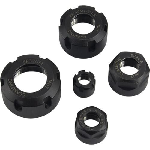 5/10pcs ER nut ER8-A ER8-M ER11-A ER16-A ER20-A ER25-UM ER32-ER40-UN UMInternational Standard Nut Spindle High Speed Tool holder