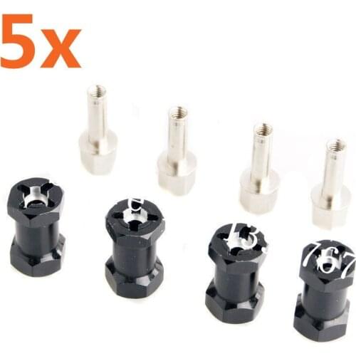 5Sets Aluminum HEX 12mm Longer Combiner Climbing Simulation RC Car 20mm Coupler AL For 1/10 Scale RC Car TAMIYA CC01 AXIAL SCX10
