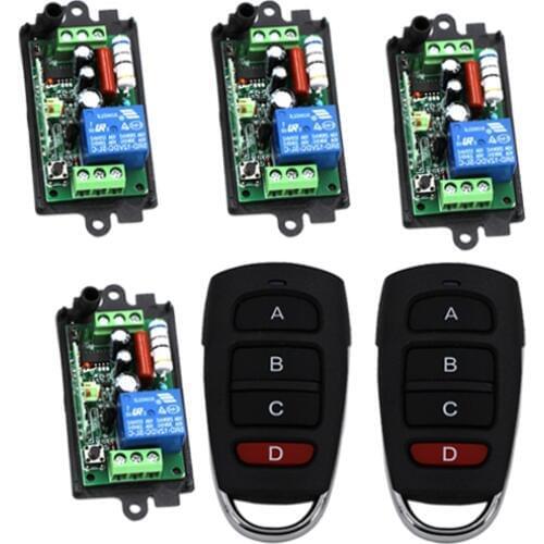AC 110V 220V 1channel 10A rf wireless remote control switch system Receiver + Transmitter 315MHZ/433 MHZ SKU: 5133