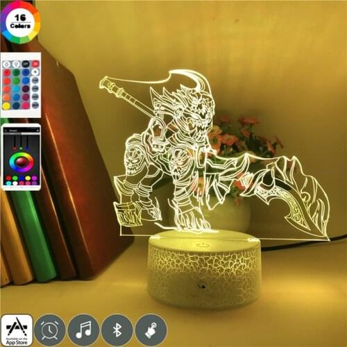 Acrylic 3D Night Sensor Light LED Atmosphere Table Lamp League of Legends Kids Gift Bedside Birthday Party Decoration Nightlight