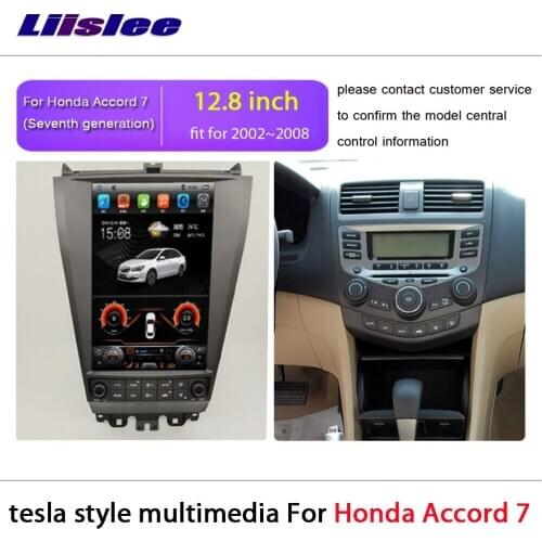 Tesla Car Radio Multimedia For Honda Accord 7 2002~2008 autoradio android GPS Navigation Head unit DSP Carplay Vertical Screen