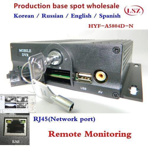 Bus dual SD card 4CH recorder Car MDVR recording system source factory Network port RJ45 Remote Monitoring CMSV6