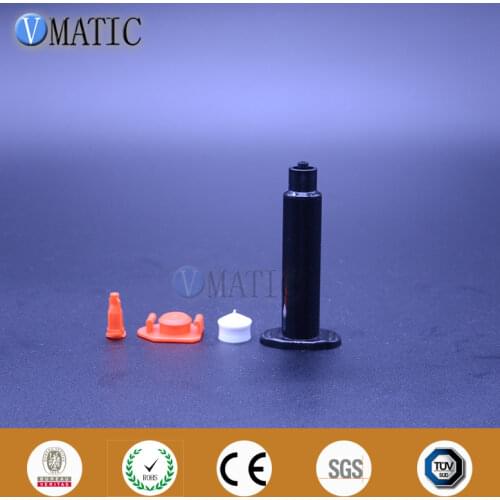 Free Shipping 5cc/ 5ml Black Pneumatic Syringe Barrel With Plastic Stopper End Cover And Piston