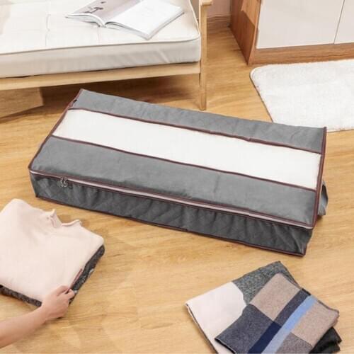 Large Clothes quilt Storage Bag Blanket Portable Non-woven Folding Clothes Pillow Quilt Blanket Storage Box Organizer