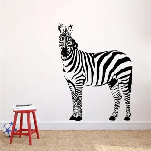 Zebra Wall Sticker Animal Styling Home Decor Creative Wall Decal Kids Children Room Nursery Decoration Art Murals WL1264