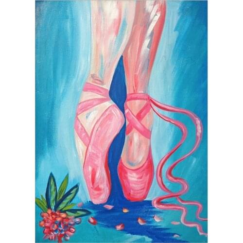 DIY 3D Diamond Painting Cross Stitch Ballet Foot Pattern Rhinestones Elegant High-Heels Full Diamond Embroidery Kits