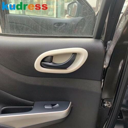 For Nissan Navara NP300 ST 2014 2015 2016 2017 2018 2019 Carbon Fiber Inner Door Handle Bowl Cover Trim Car Interior Accessories