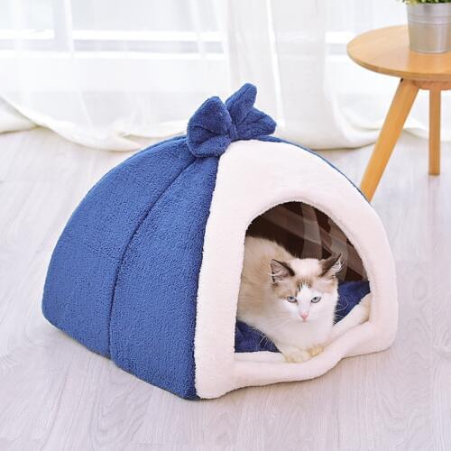 Pet Dog Bed House For Cat Dogs Soft Doggy Nest Kennel Puppy Warm Cushion Basket Small Medium Dogs Pet Tent Animal Bed Cave