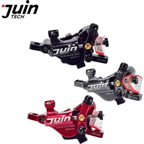 Juin Tech R1 Road Mountain Bicycle Disc Brake MTB Line Pull Hydraulic Dual Side Actuation XC MTB Road Bike Discbrake 160mm Rotor