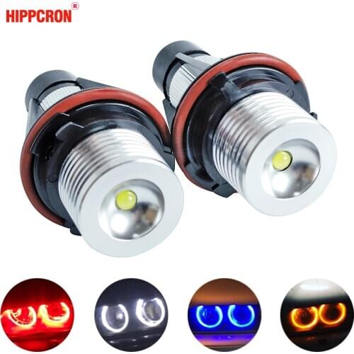 2Pcs LED Angel Eyes Marker Lights Bulbs For E39 E53 E60 E61 E63 E64 E65 E66 E87 525i 530i xi 545i M5 Error Free 2*5W