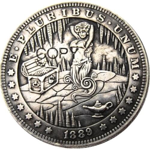 HB(10) US 1889 P-S-CC-O Morgan Dollar Silver Plated Copy Coins
