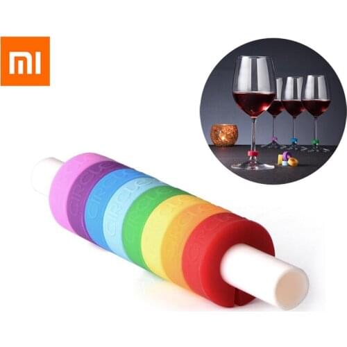 Circle Joy 8 Pcs Wine Glass Identification Ring Identification Markers Red Wine Food Contact Level Wide range of cups
