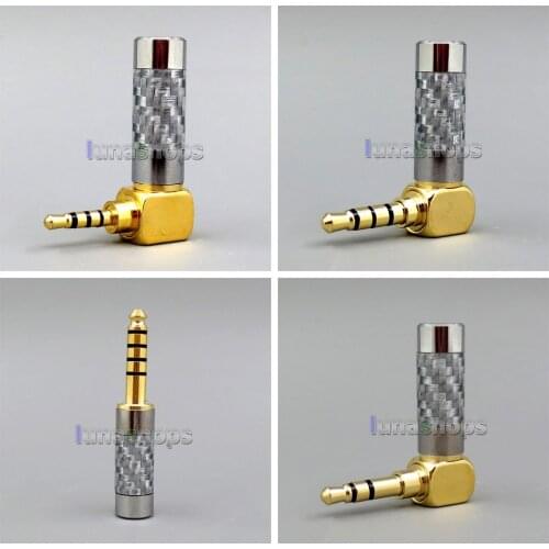 LN006244 L Angle 3.5mm 2.5mm 4.4mm Balanced TRRS Carbon Plug adapter For Astell & Kern AK380 AK240 AK100i II AK70