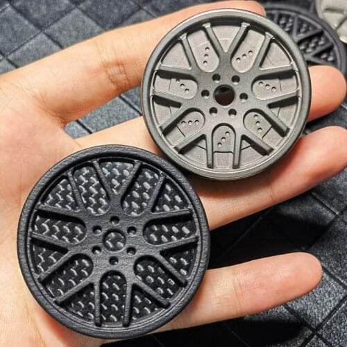 Matrix Wheel Hub Carbon Fiber Titanium Alloy Magnetic Pop Coin EDC Fidget Spinner Anti Stress ADHD Toy Adult Funny Gift