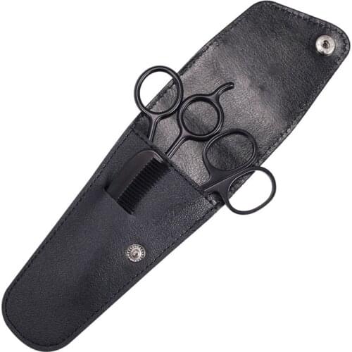 3pcs Beard Men Mustache Comb Trimming Grooming Scissors Kit Scissors set Kit for Men Care