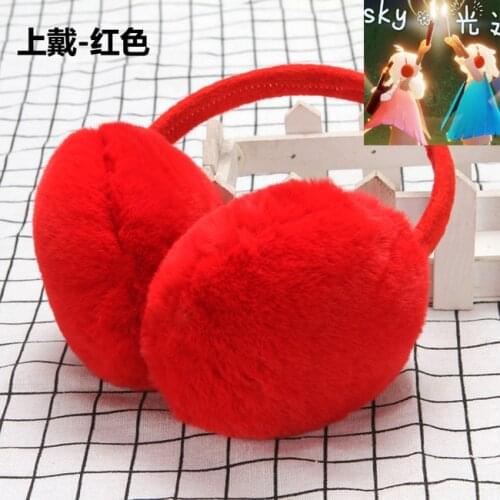 Sky Children of Light Cosplay Red Earmuff Women/Men Ear Cover Protector Soft Warm Earmuff Halloween Costume Accessory