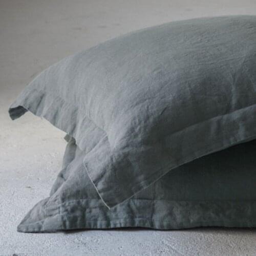 Pure Linen Wide-sided Pillow Cover Cotton Linen Plain Pillowcases Decorative Living Room Cushion Covers For Sofa Car Home Decore