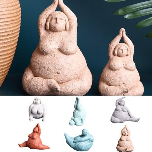Newly Creative Yoga Figure Statue Resin Handmade Crafts Ornaments High Quality Collection Decor for Home Living Room Office