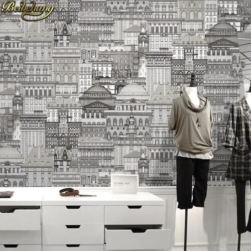 Beibehang European modern minimalist wallpaper for dining room bedroom living room sofa TV background wall paper wall paper