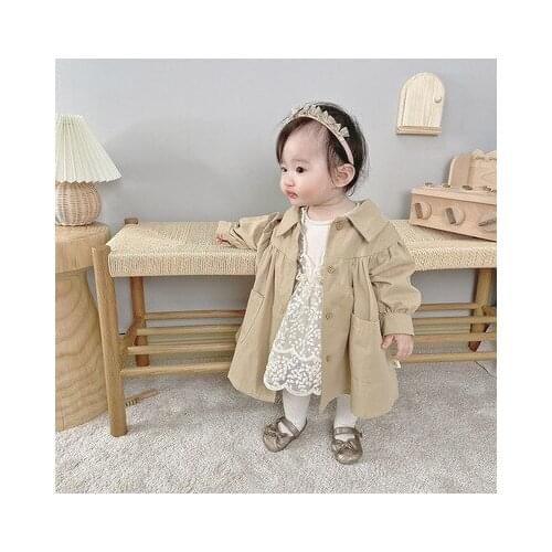 2021 Autumn New Arrival Girls Long Sleeve Coat Kids Jackets Kids Jacket Girls Clothes Toddlers Trench Coat