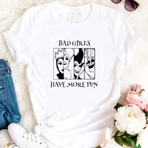 Bad Girls Have More Fun Shirts Villian Graphic Tee Witch Tees Halloween Tops