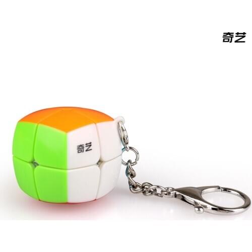 QiYi Mini 2x2x2 Magic Keychain Cube Pendant Chain Key Ring Speed Puzzle Cubes Toys For Children