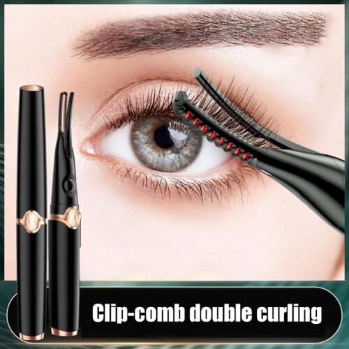 Hot Electric Heated Eyelash Curler USB Charge Makeup Curling Kit Long Lasting Natural Lash Lifting Accessories Beauty Tools