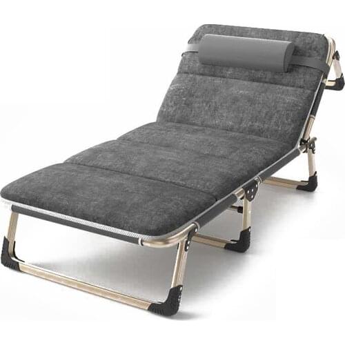 Folding bed single bed office lounge chair household simple lunch break bed multifunctional marching bed