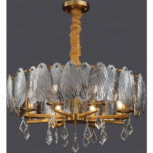 Modern Luxury Crystal Glass Led Pendant Lights Lustre Bedroom Living Dining Room Hanging Light Fixture Indoor Lighting Deco Lamp