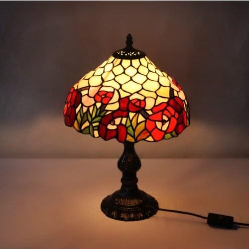 Mediterranean Decor Turkish Mosaic Lamps E27 Stained Glass Lampshade Bedroom Bedside Vintage Table Lamp Light Fixtures