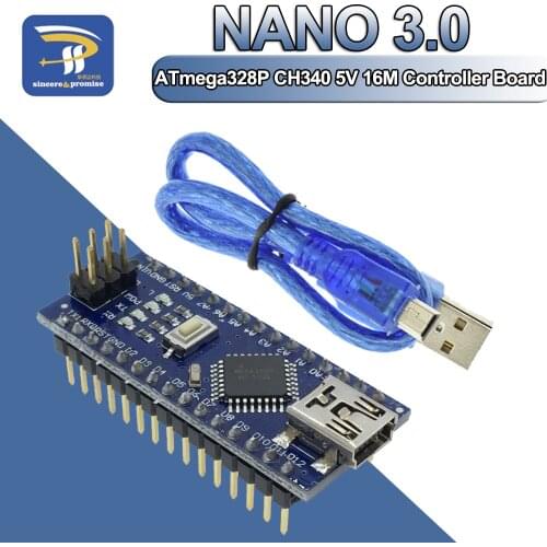 Welded Nano 3.0 CH340G Atmega328 MINI CH340C Controller Board Module For Arduino CH340 Atmega328P USB V3.0 Driver With CABLE