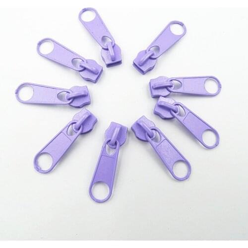 5# Nylon Zipper Puller Sofa Mattress Tent Luggage Long Board No Lock Slider 100Pcs