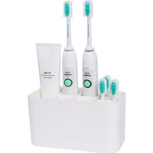 Yooap CZ6 Toothbrush Holder, Easy Store Detachable No Drill Wall Mount Toothpaste Dispenser bath stand toothbrush organizer Case