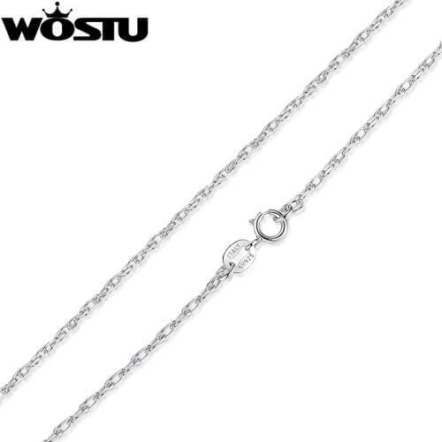 Genuine 100% 925 Sterling Silver Chains Necklaces Fit For Pendant Charm For Women Luxury S925 Jewelry Gift CQA002