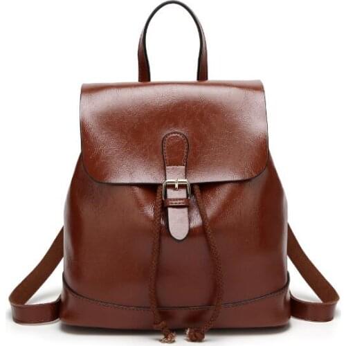 120 Fashion casual PU large soft backpack for women