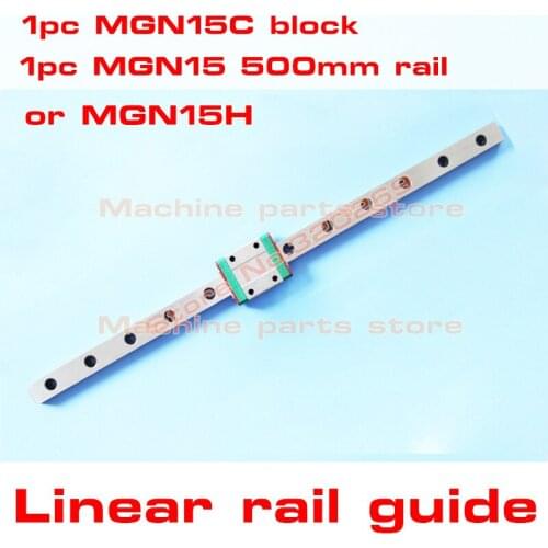 15Mm Linear Guide MGN15 L= 500Mm Rail Way MGN15H Long Carriage For CNC X Y Z Axis MGN15C Square