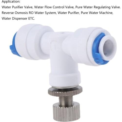 50LB Reverse Osmosis 1/4" Hose RO Water Flow Adjust Valv-eRegulator Waterflow Control