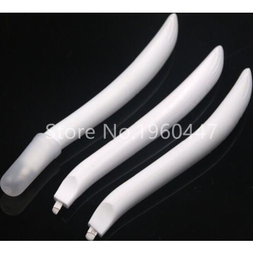 50Pcs Sterilized Disposable Microblading Pen With Cap Manual Tattoo Tebori Blade Eyebrow Pen Handtools Different Needles