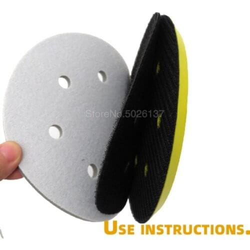 6 Inch 150MM 6-HOLE Protection Disc Interface Pad Black Power Tools Accessories For Polishing & Grinding Hook And Loop