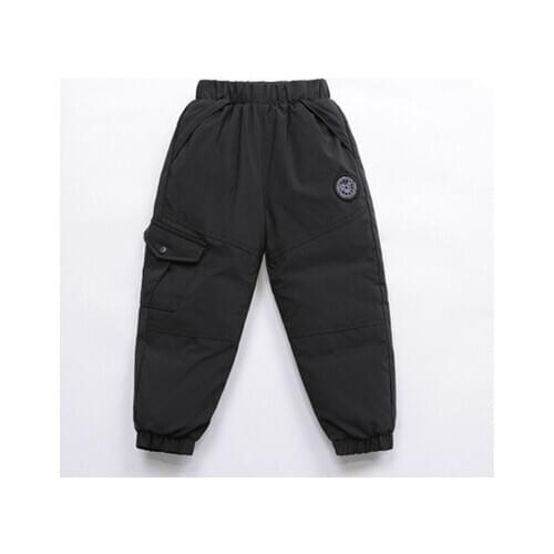 Childrens Down Pants Boys and Girls Warm Trousers 2020 Winter Korean Big Childrens Thickened Trousers Baby Girls Cargo Pants
