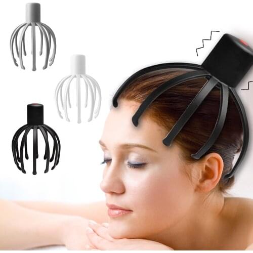 Electric Scalp Massager Portable Handheld Head Massage Scratcher for Hair Stimulation Stress Relief Deep Relaxation