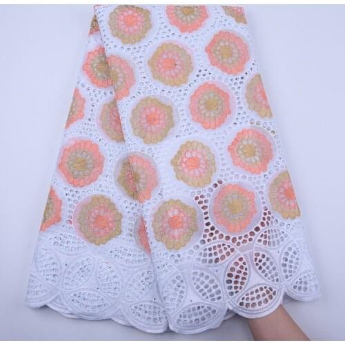 Hot Sale High Quality Swiss Voile Leac In Switzerland Pure Cotton Leac Fabric Swiss Voile Laces For African Dres Sewing 5 yards