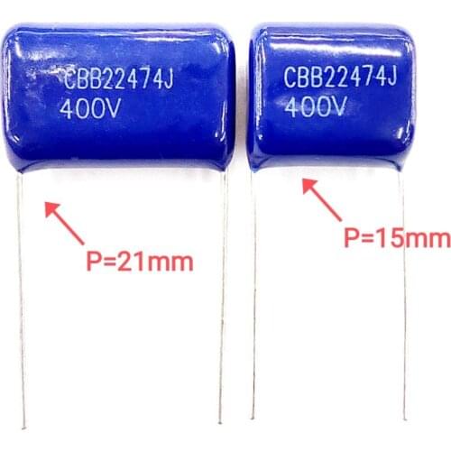 30pcs Capacitors 474 0.47uf 470nf 400V Type CBB Metallized Polypropylene Film