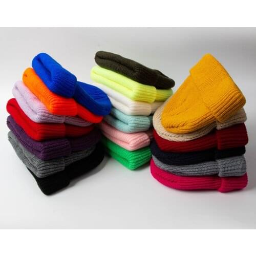 Korean Version Street All-match Knitted Woolen Hats Melon Skin Hat Outdoor Tide Hat New 2021 Fashion Cold Hat Man Woman 1Piece