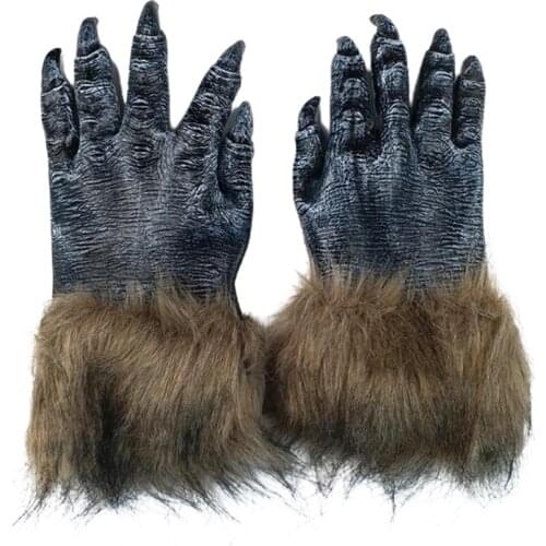 Cosplay Costume Gloves Horror Demon Halloween Prop Gift 1 Pair Creative Holiday Ornament Funny Vinyl Party Wear Masquerade Tool