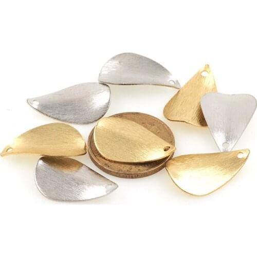 Brass Water Drop Shape Pendants Gold Charms For Jewelry Making Accessories Wholesale